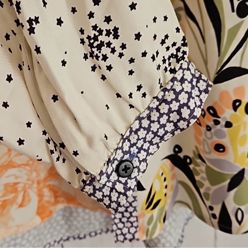 Anthropologie Maeve Multicolor Patterned Button-Up Shirt - Picture 7 of 7